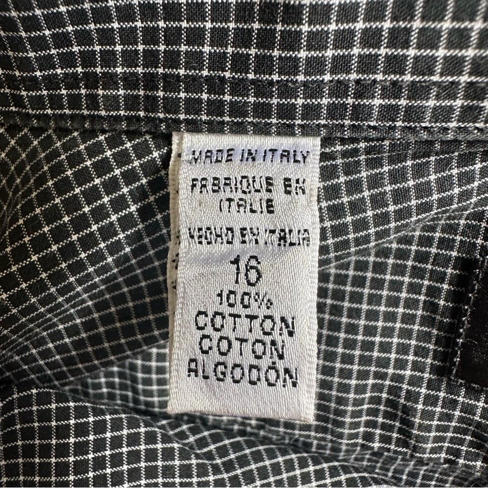 Ralph Lauren Men’s Black & White Plaid Casual Button Down Shirt- Size 16 Neck - Picture 4 of 10